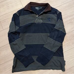 Ralph Lauren Navy and Gray Long Sleeve Shirt